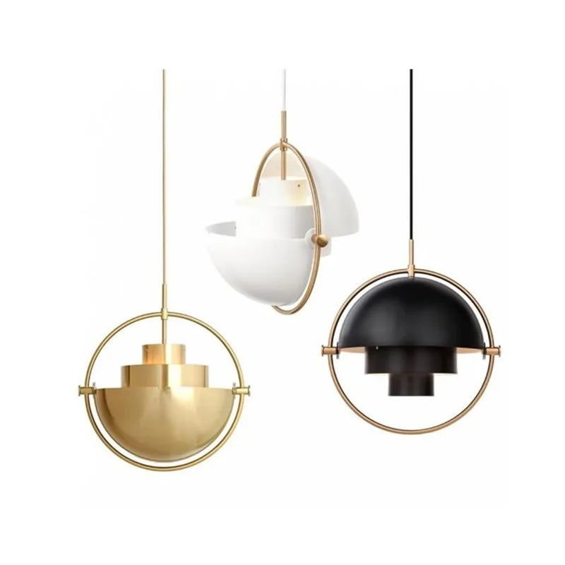 Sculptural Deformable Iron Ring Pendant, for dining rooms and kitchens, a hand-formed, deformable iron ring, for dining room, 28cm or 38cm ring