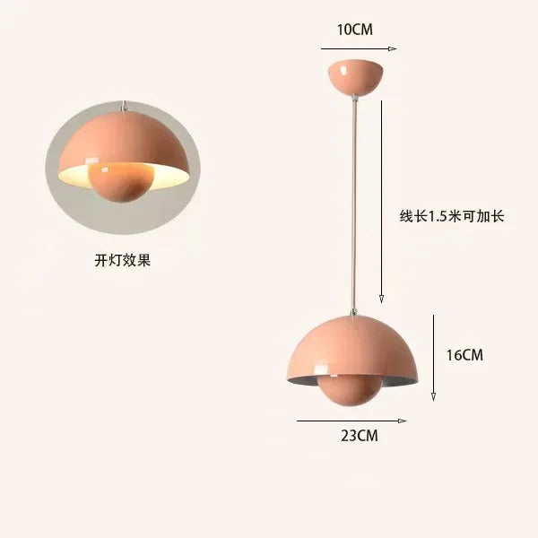 Playful Bud Chandelier Pendant, for bedrooms, studies, and dining spaces, for bedroom, multi-colour bud shades