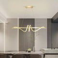 Product photo of the sculptural wave led pendant light.