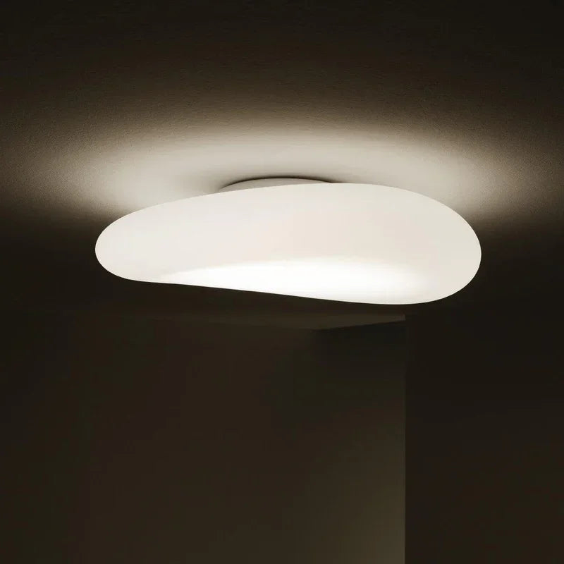 Product photo of the white circular led ceiling light or pendant.