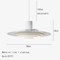 Velique Nordic Layered Metal Pendant Light – White or Silver E27 Dining & Kitchen Lamp