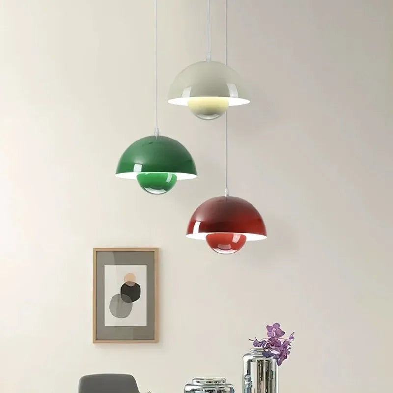 Playful Bud Chandelier Pendant, for bedrooms, studies, and dining spaces, for bedroom, multi-colour bud shades