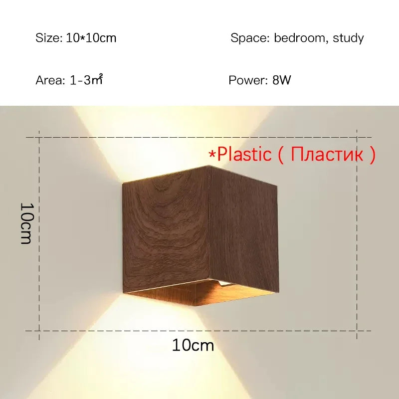 Round Ceiling Light with Wood-Effect Finish and Warm White Light