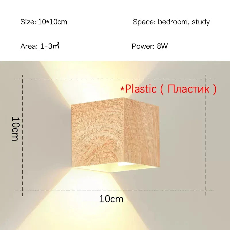 Round Ceiling Light with Wood-Effect Finish and Warm White Light