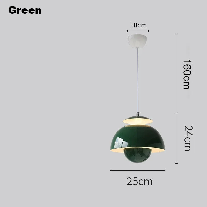 Flower Bud Pendant, for dining desks, children's rooms and bedsides, for restaurant, flower-bud glass shade