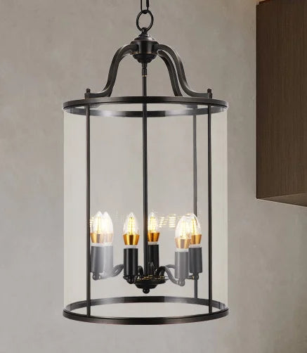 Product photo of the vintage glass lantern pendant light.