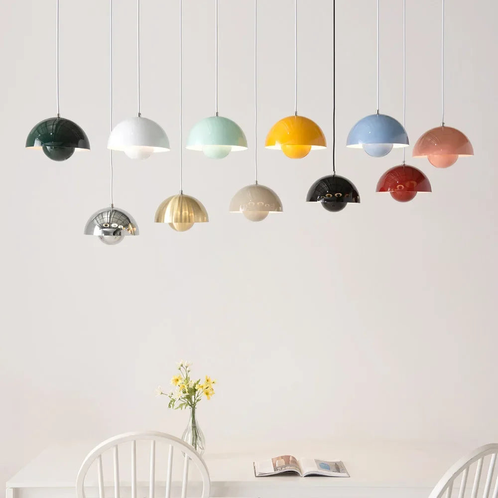 Playful Bud Chandelier Pendant, for bedrooms, studies, and dining spaces, for bedroom, multi-colour bud shades
