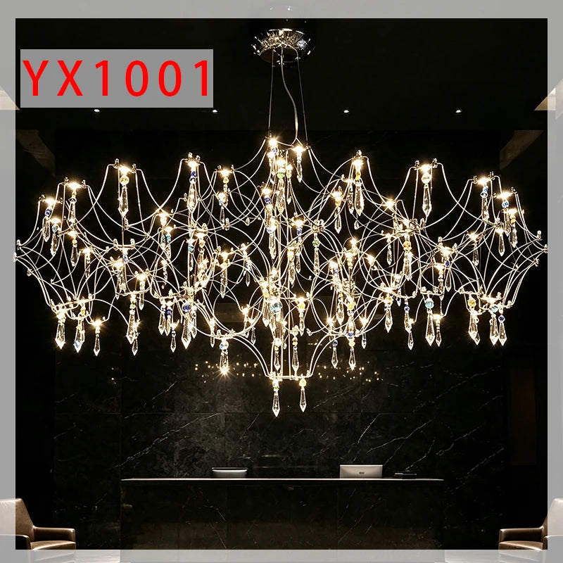 Crystal Firefly Chandelier, Decorative LED Lights for Bedrooms, Study, Guest Room, Master Bedroom, Dining Room & Reception Desk