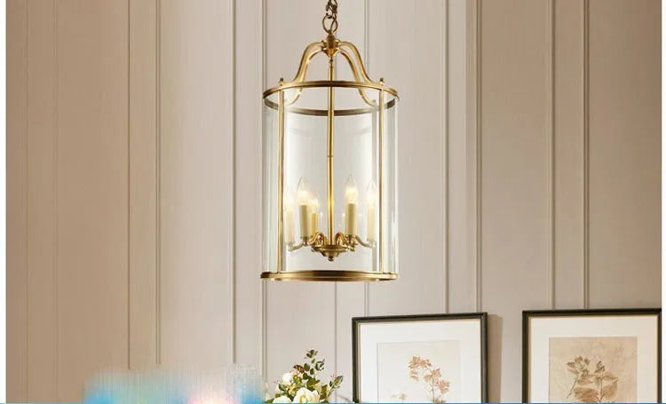 Product photo of the vintage glass lantern pendant light.