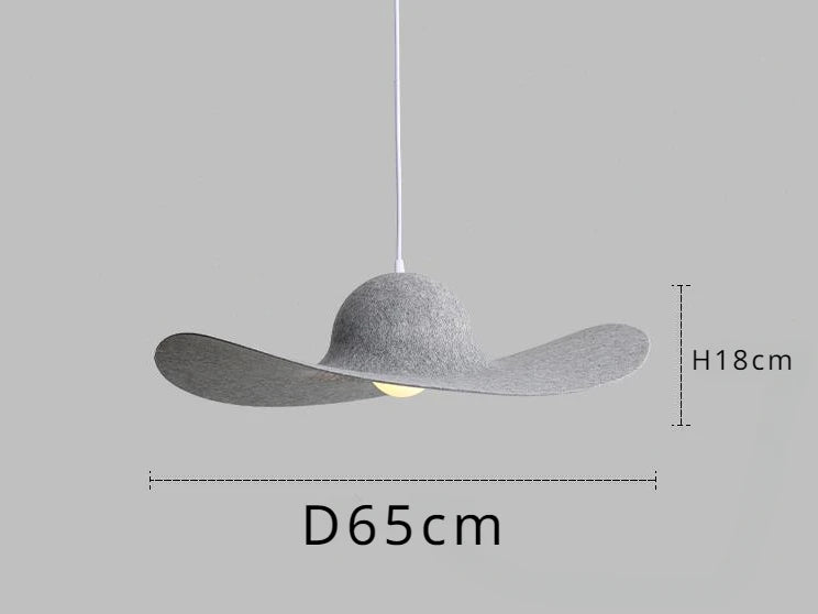 Acoustic-soft Felt Pendant Light, for living rooms, studies and bar counters, a sound-softening felt shade, for living room, bedroom, grey felt shade