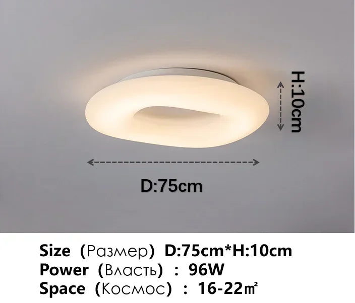Product photo of the white circular led ceiling light or pendant.