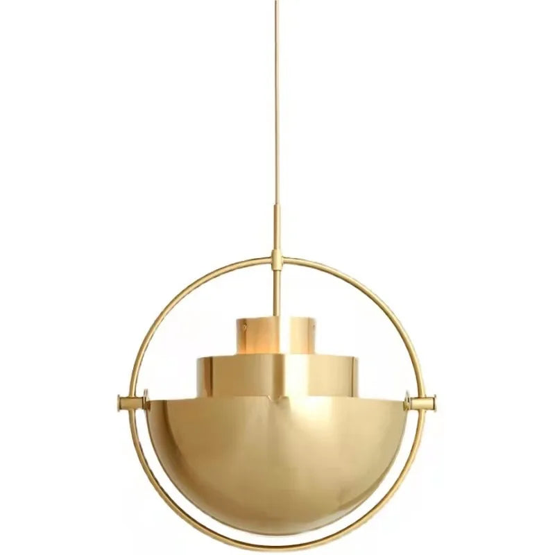 Sculptural Deformable Iron Ring Pendant, for dining rooms and kitchens, a hand-formed, deformable iron ring, for dining room, 28cm or 38cm ring