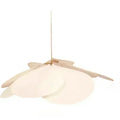 Product photo of the fabric petal pendant light.