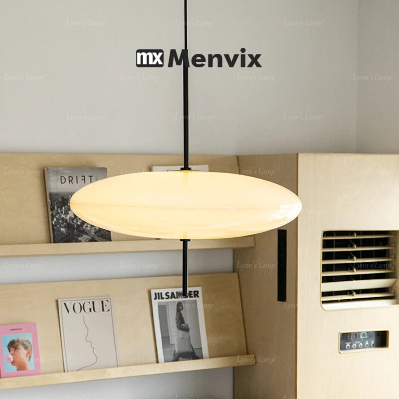 Contemporary Black & White UFO Chandelier, for restaurants, living rooms and studies, for restaurant, black-and-white UFO shade