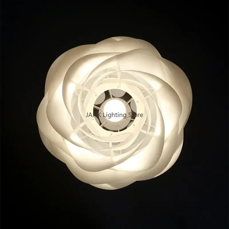 Romantic White Rose Petal Chandelier, for kitchen islands, bedrooms and restaurants, for kitchen, 33cm or 43cm rose silhouette