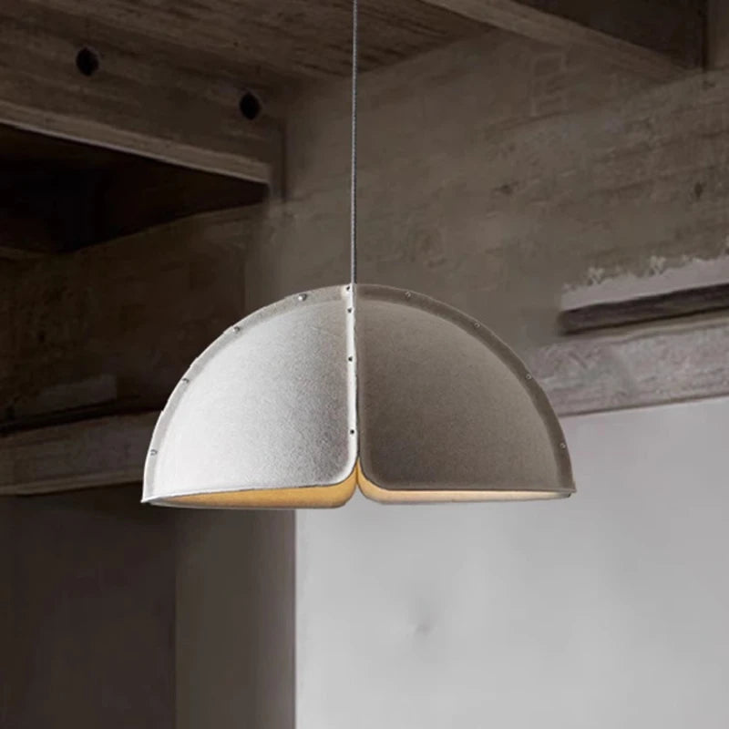 Acoustic-soft Felt Pendant Light, for living rooms, studies and bar counters, a sound-softening felt shade, for living room, bedroom, grey felt shade