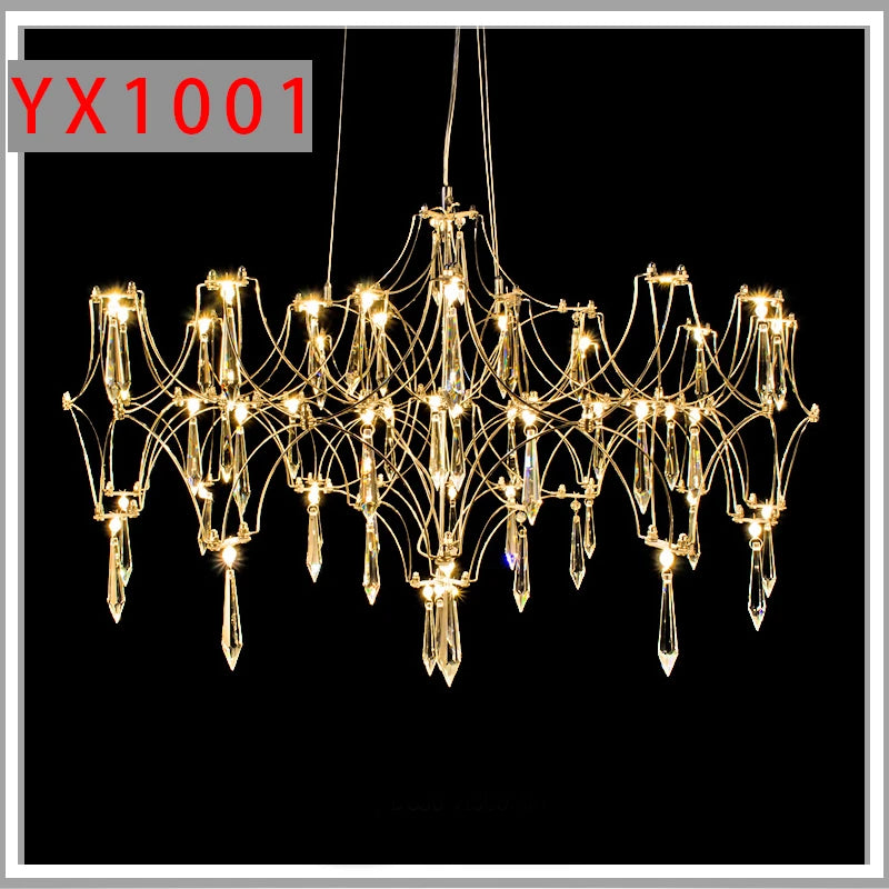 Crystal Firefly Chandelier, Decorative LED Lights for Bedrooms, Study, Guest Room, Master Bedroom, Dining Room & Reception Desk