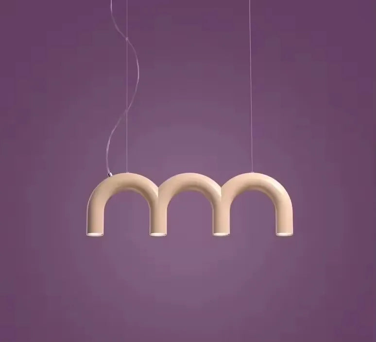 Product photo of the arched pendant light.
