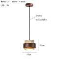Organic Wood & Stone Pendant, for dining tables and bedside settings, for dining room, 1 to 4 light heads