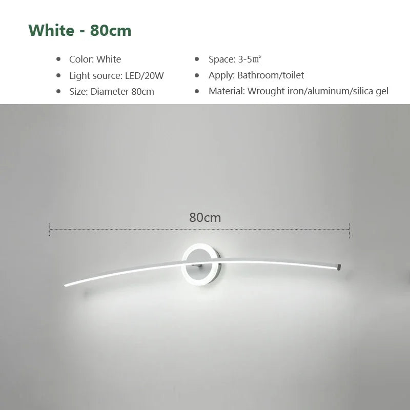 Crisp LED Bathroom Mirror Light, for bathrooms, vanities and hotel suites, for bathroom, slimline mirror-mount bar