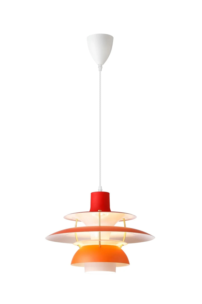 Playful Colourful Umbrella Chandelier, for dining rooms and kitchens, a layered umbrella-shade silhouette, for dining room, umbrella-tiered shade