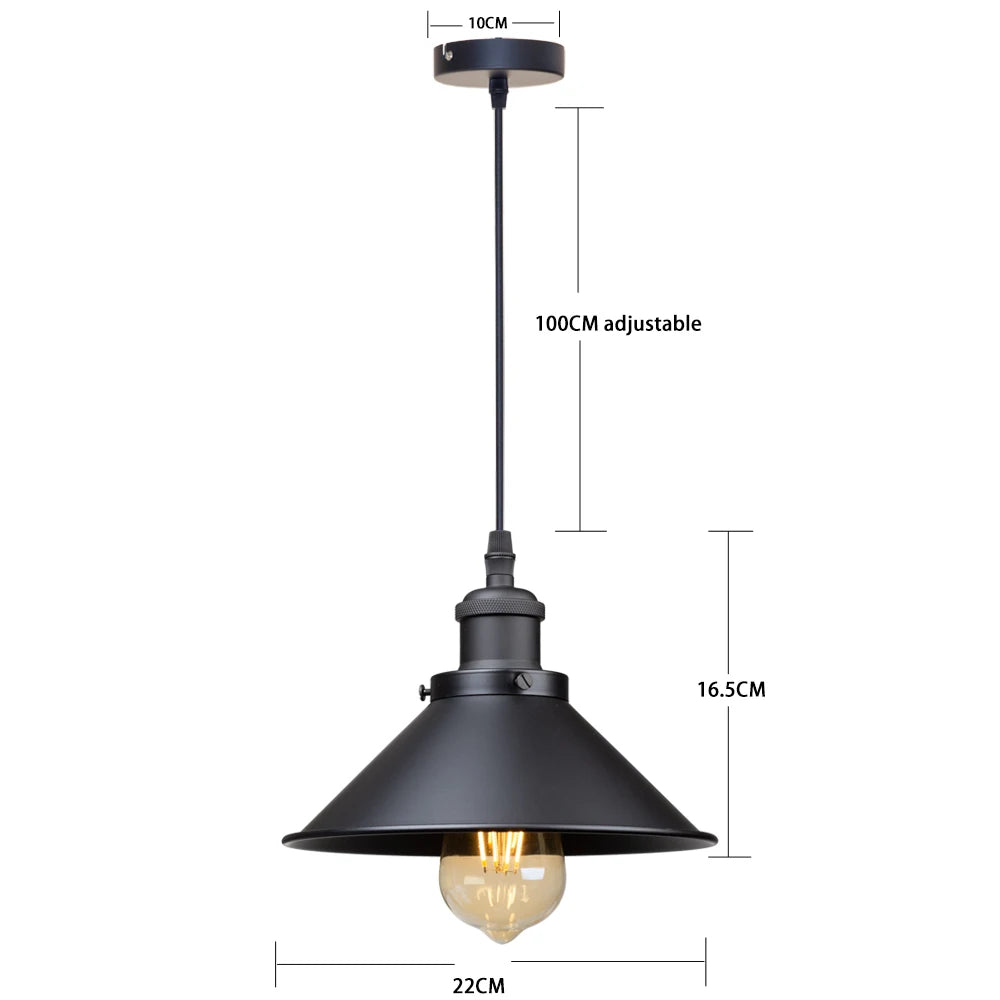 Industrial-chic Loft Pendant Lamp, for kitchens, dining nooks and bedrooms, for kitchen, loft-style weathered shade