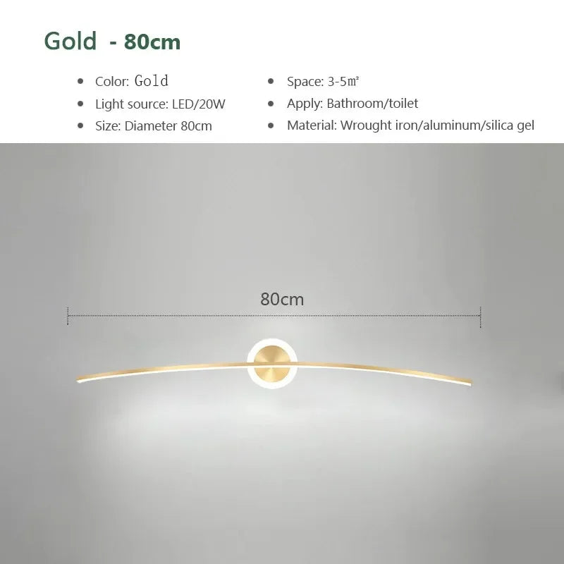 Crisp LED Bathroom Mirror Light, for bathrooms, vanities and hotel suites, for bathroom, slimline mirror-mount bar