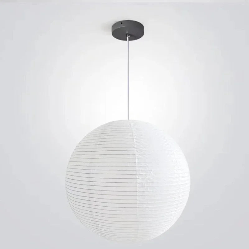 Paper Lantern Pendant, for bedrooms and living rooms, a hand-wrapped rice-paper ball shade, for bedroom, living room, rice-paper ball shade