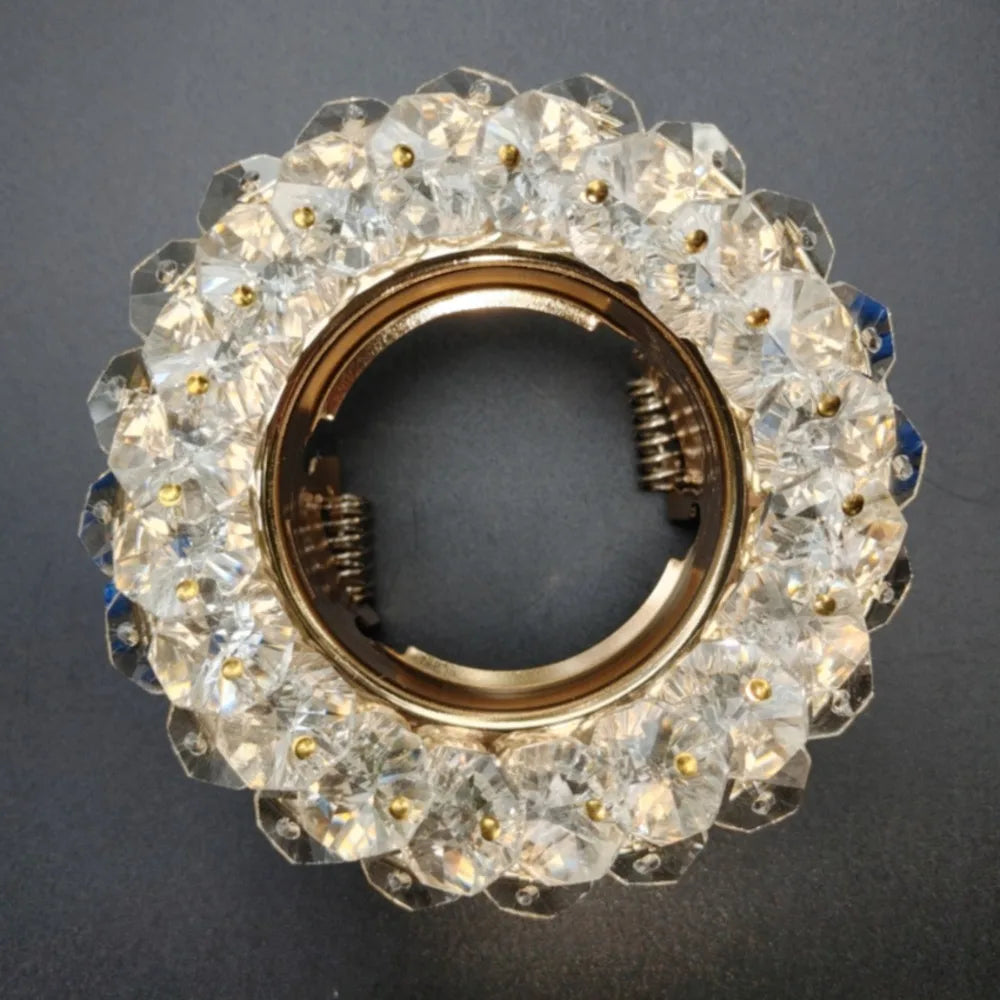 Velique Decorative Recessed Downlight Holder – Gold or Chrome MR16/GU10 Ceiling Fitting
