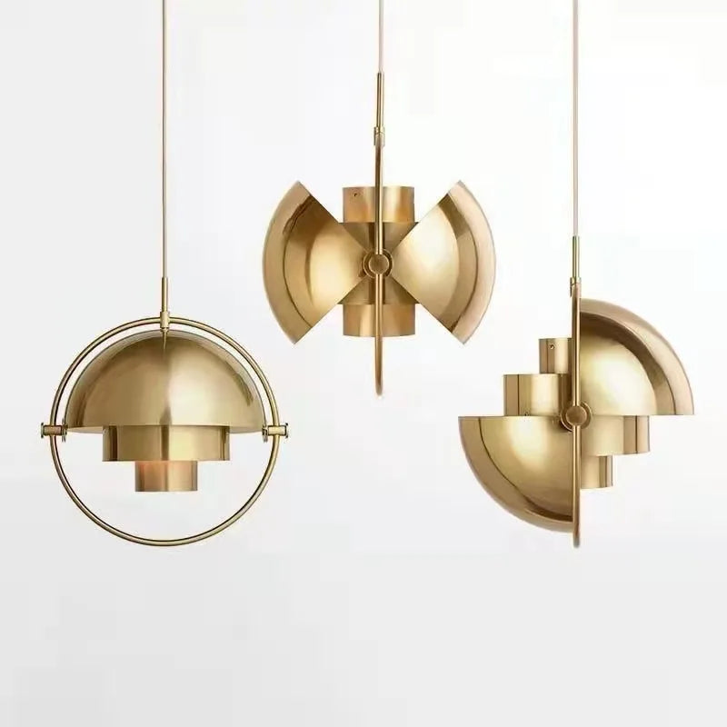 Sculptural Deformable Iron Ring Pendant, for dining rooms and kitchens, a hand-formed, deformable iron ring, for dining room, 28cm or 38cm ring