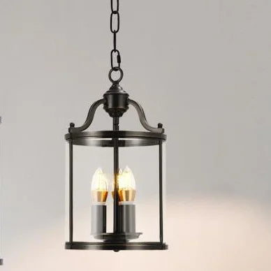 Product photo of the vintage glass lantern pendant light.