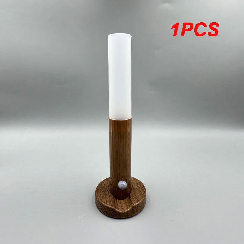 Considerate Motion-Sensor Night Light, for bedrooms, bathrooms and hallways, for bedroom, natural wood or walnut casing