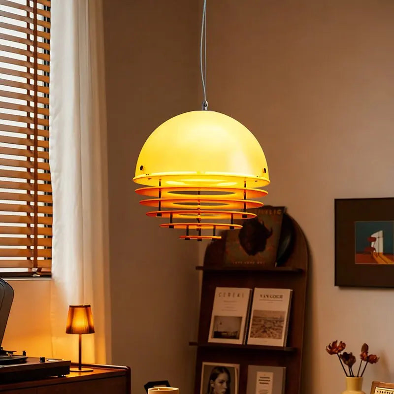 Atmospheric Sunset Glass Pendant, for bars, dining rooms and terraces, for restaurant, 20cm or 30cm gradient shade