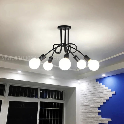 Elegant Multi-Head Ceiling Chandelier, for living rooms, bedrooms and restaurants, for living room, 3-head or 5-head configuration