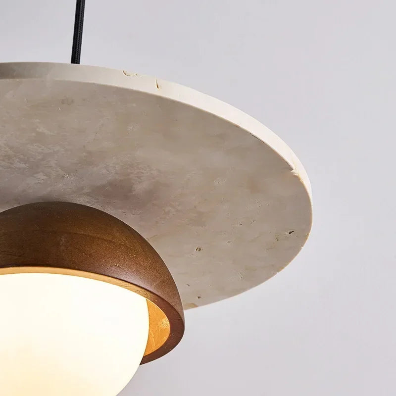 Warm Natural Wood Chandelier, for dining rooms and bedside settings, a natural or walnut wood-tone frame, for study, walnut or natural wood finish