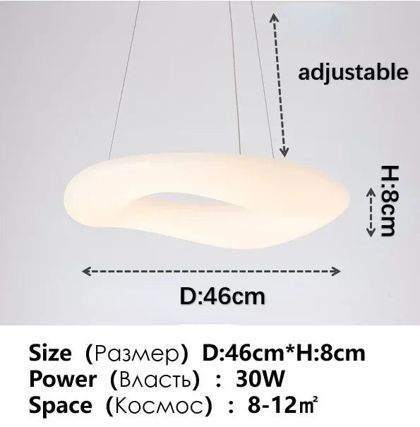 Product photo of the white circular led ceiling light or pendant.