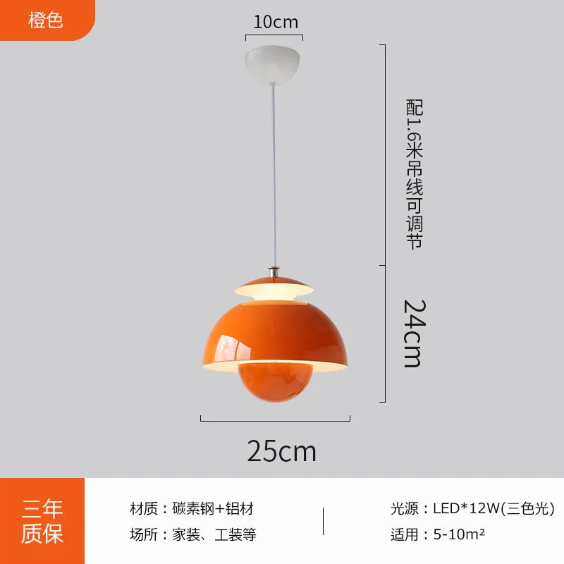 Adjustable Crystal Bud Pendant, for bedrooms, bars and dining rooms, for bedroom, adjustable-height bud silhouette