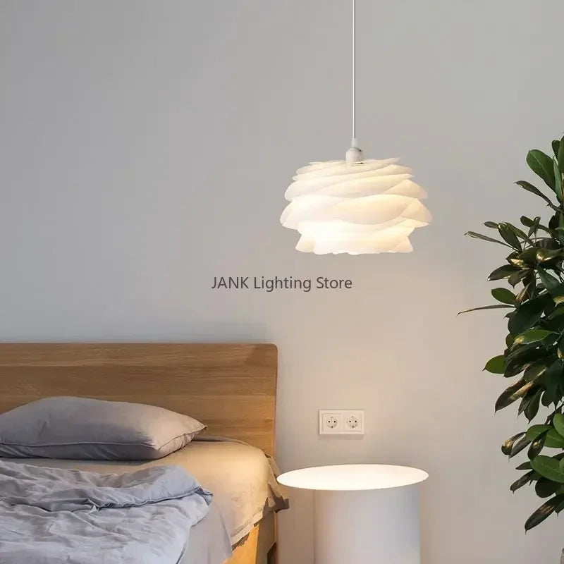 Romantic White Rose Petal Chandelier, for kitchen islands, bedrooms and restaurants, for kitchen, 33cm or 43cm rose silhouette