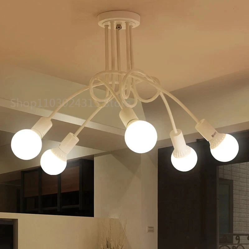 Elegant Multi-Head Ceiling Chandelier, for living rooms, bedrooms and restaurants, for living room, 3-head or 5-head configuration