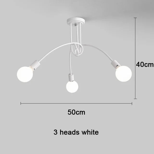 Elegant Multi-Head Ceiling Chandelier, for living rooms, bedrooms and restaurants, for living room, 3-head or 5-head configuration