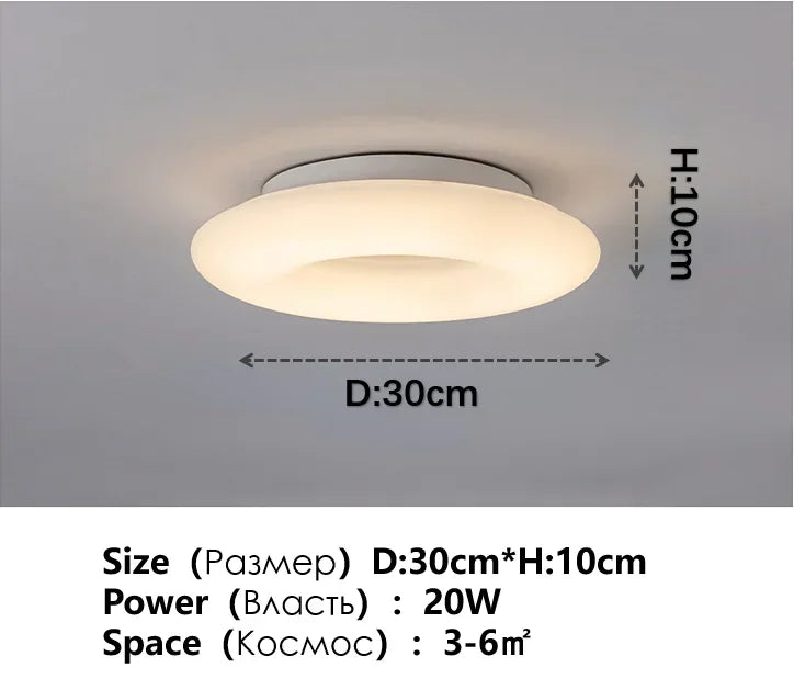 Product photo of the white circular led ceiling light or pendant.
