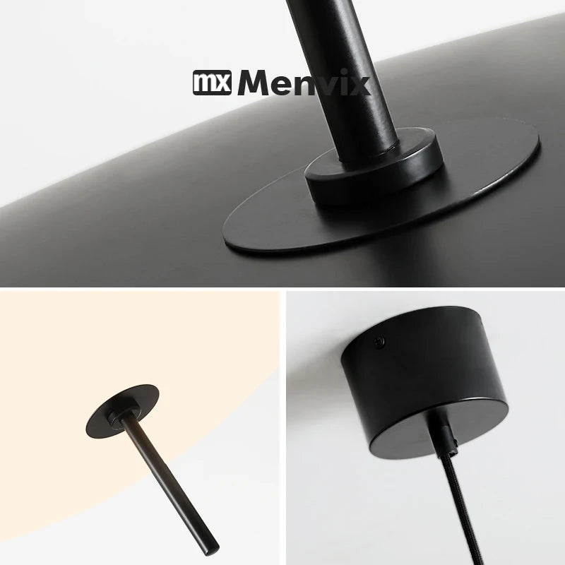 Contemporary Black & White UFO Chandelier, for restaurants, living rooms and studies, for restaurant, black-and-white UFO shade