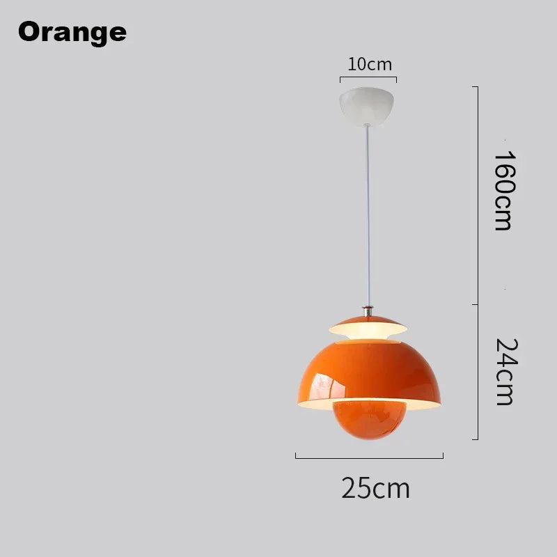 Flower Bud Pendant, for dining desks, children's rooms and bedsides, for restaurant, flower-bud glass shade