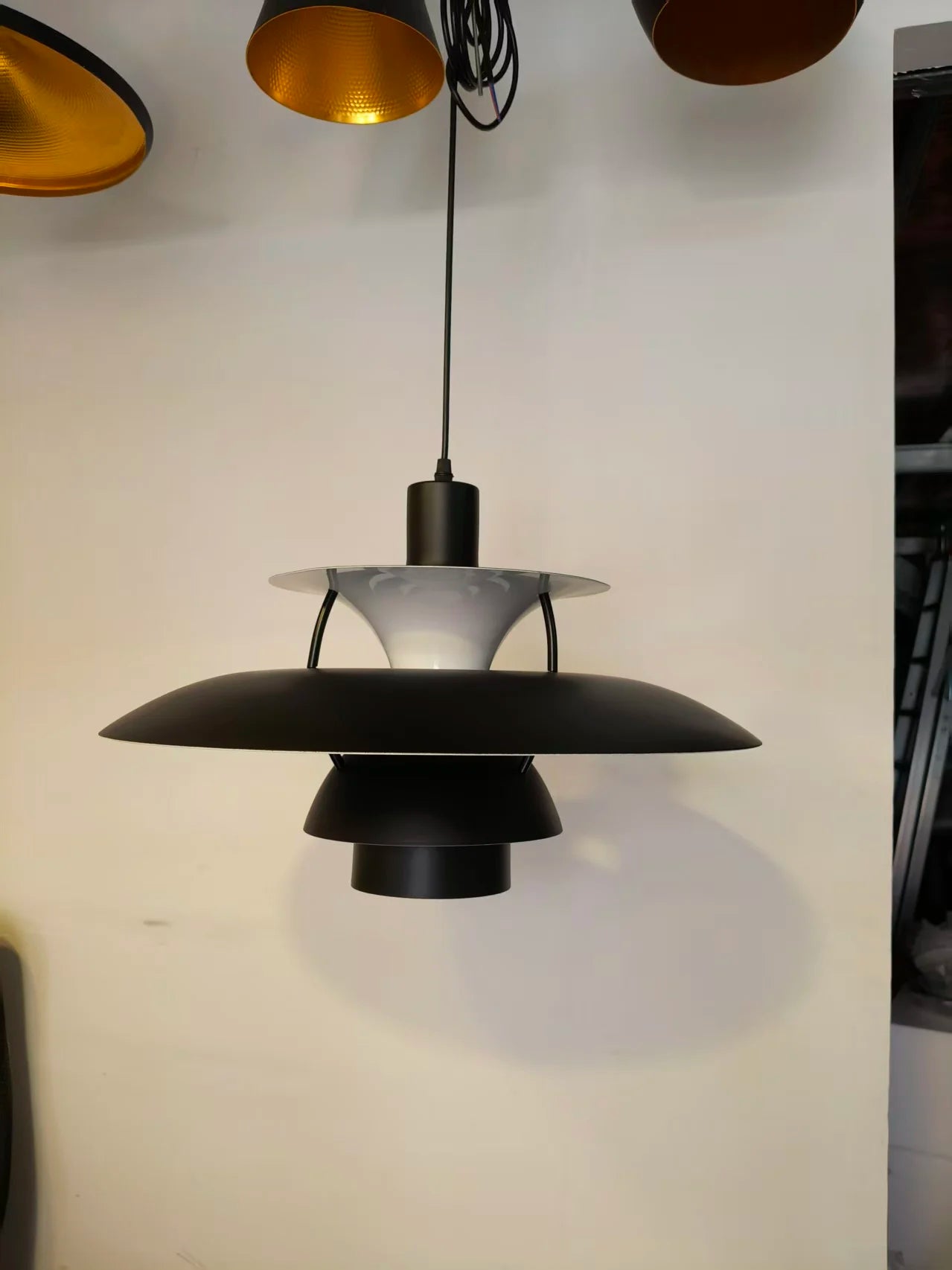 Playful Colourful Umbrella Chandelier, for dining rooms and kitchens, a layered umbrella-shade silhouette, for dining room, umbrella-tiered shade