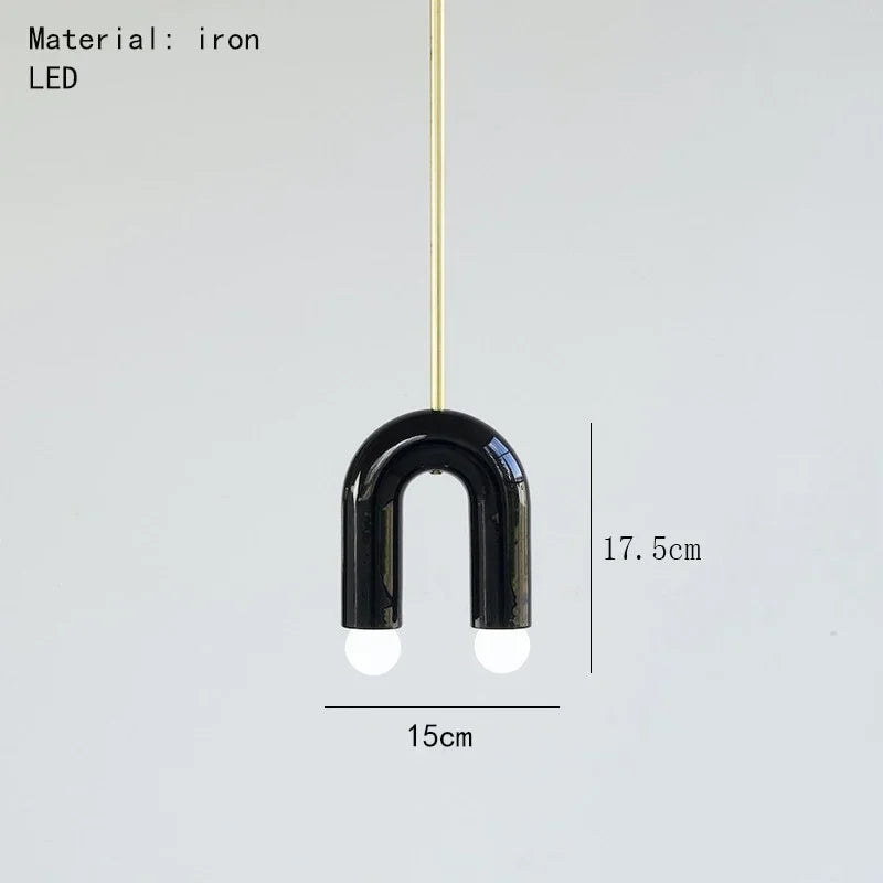 Product photo of the arched pendant light.