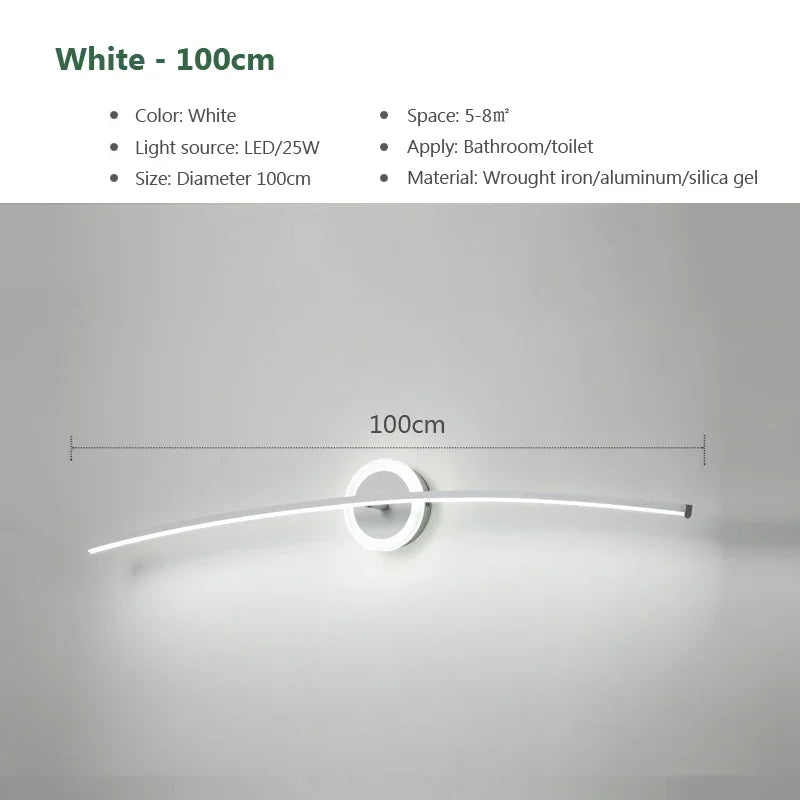Crisp LED Bathroom Mirror Light, for bathrooms, vanities and hotel suites, for bathroom, slimline mirror-mount bar