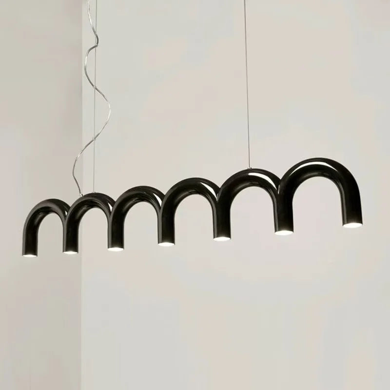 Product photo of the arched pendant light.