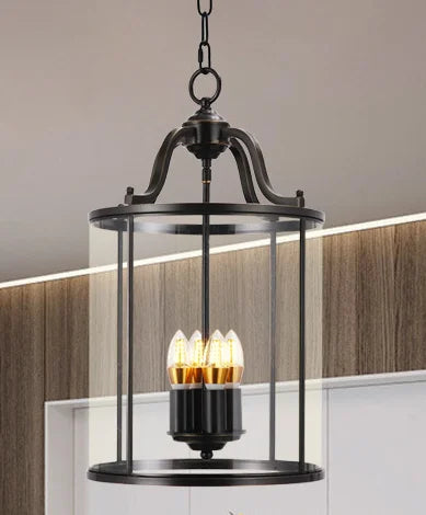 Product photo of the vintage glass lantern pendant light.