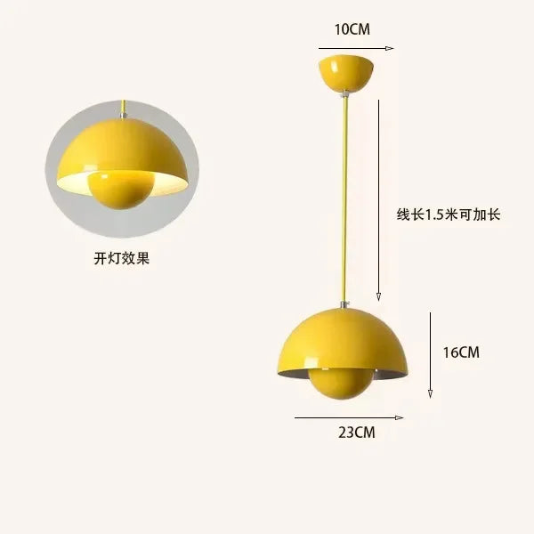 Playful Bud Chandelier Pendant, for bedrooms, studies, and dining spaces, for bedroom, multi-colour bud shades