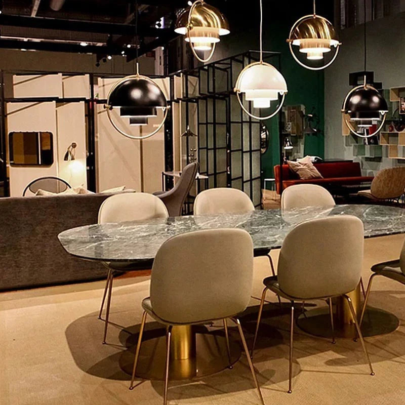 Gubi-Style Multi-Lens Chandelier, for dining rooms and restaurants, for dining room, multi-lens glass cluster